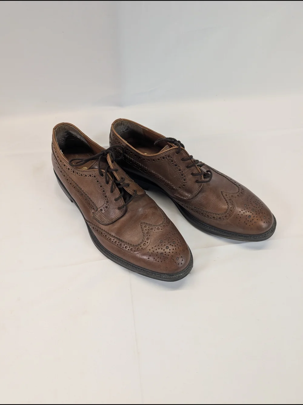 Stafford Classic Brown Leather Wingtip Oxford Shoes